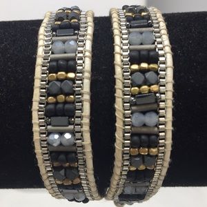 Nakamol wrap bracelet with faceted arrowhead charm
